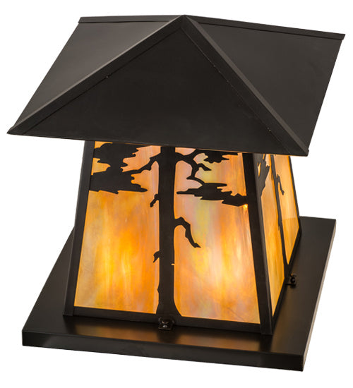 Meyda Tiffany 162435 Four Light Pier Mount, Craftsman Brown