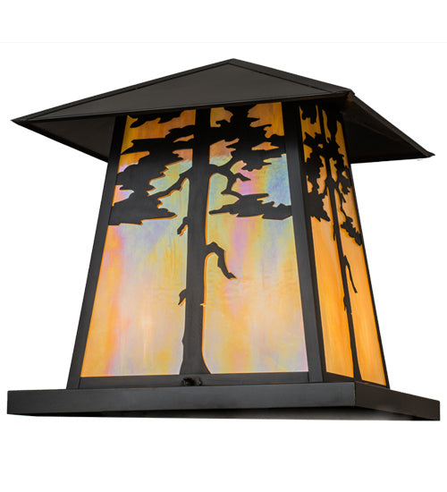 Meyda Tiffany 162435 Four Light Pier Mount, Craftsman Brown