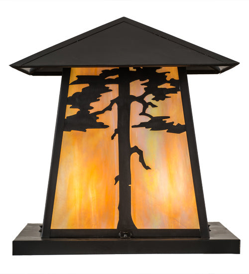 Meyda Tiffany 162435 Four Light Pier Mount, Craftsman Brown