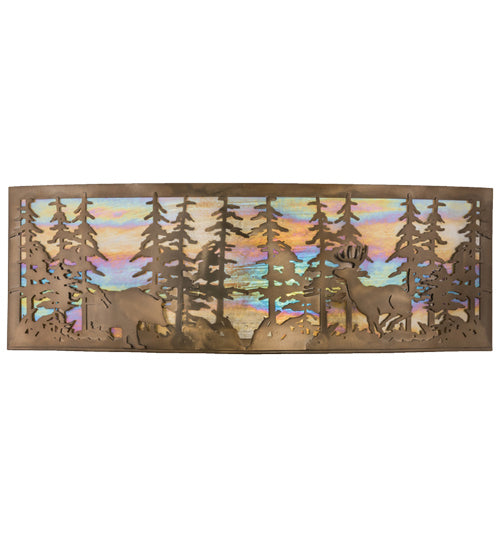 Meyda Tiffany 162578 Four Light Wall Sconce, Antique Copper