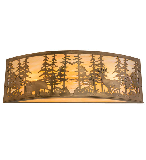 Meyda Tiffany 162578 Four Light Wall Sconce, Antique Copper