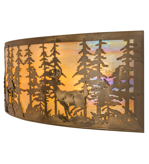 Meyda Tiffany 162578 Four Light Wall Sconce, Antique Copper