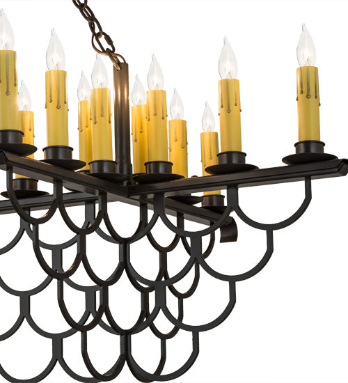 Meyda Tiffany 162857 23 Light Oblong Chandelier, Timeless Bronze