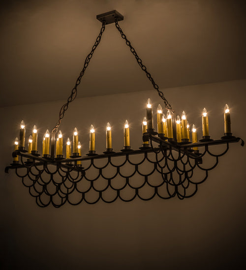 Meyda Tiffany 162857 23 Light Oblong Chandelier, Timeless Bronze