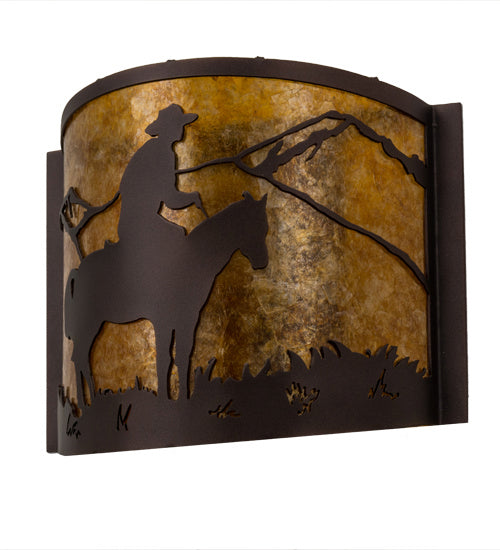 Meyda Tiffany 163105 One Light Wall Sconce, Mahogany Bronze