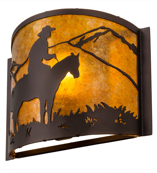 Meyda Tiffany 163105 One Light Wall Sconce, Mahogany Bronze