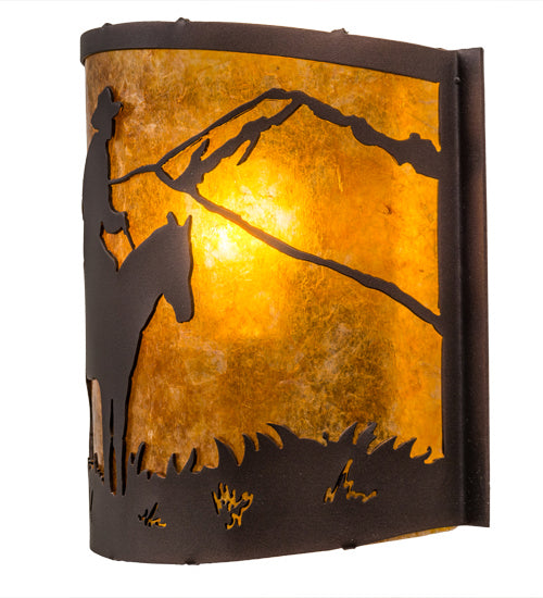 Meyda Tiffany 163105 One Light Wall Sconce, Mahogany Bronze