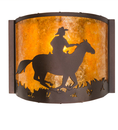 Meyda Tiffany 163112 One Light Wall Sconce, Mahogany Bronze