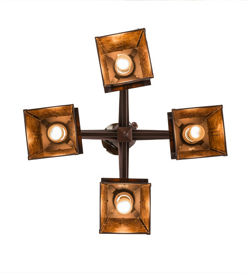 Meyda Tiffany 163118 Four Light Chandelier, Mahogany Bronze