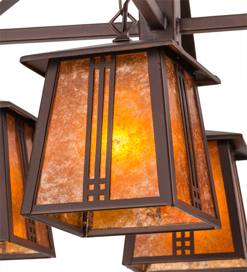 Meyda Tiffany 163118 Four Light Chandelier, Mahogany Bronze
