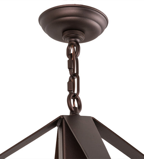 Meyda Tiffany 163118 Four Light Chandelier, Mahogany Bronze