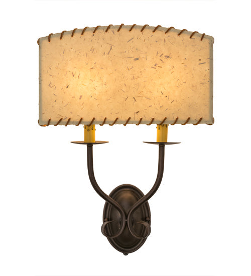 Meyda Tiffany 163121 Two Light Wall Sconce, Mahogany Bronze