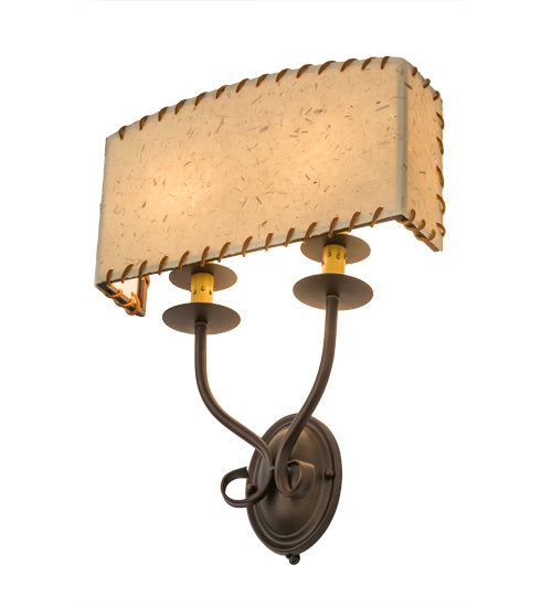 Meyda Tiffany 163121 Two Light Wall Sconce, Mahogany Bronze