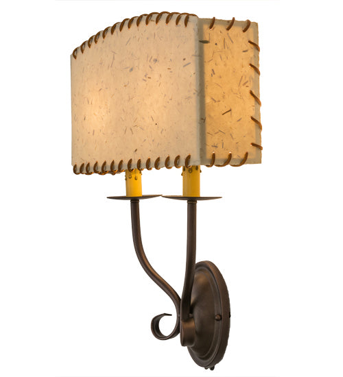 Meyda Tiffany 163121 Two Light Wall Sconce, Mahogany Bronze
