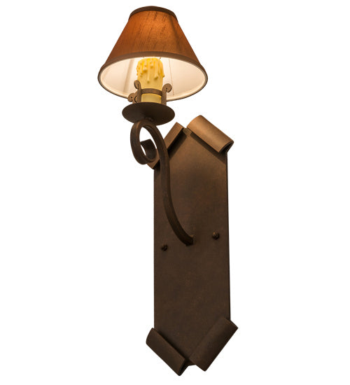 Meyda Tiffany 163388 One Light Wall Sconce, Antique Rust