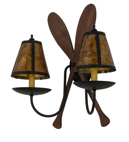 Meyda Tiffany 163504 Two Light Wall Sconce, Textured Black