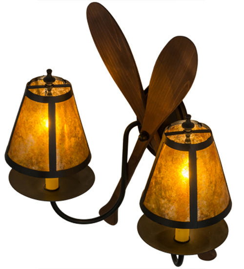 Meyda Tiffany 163504 Two Light Wall Sconce, Textured Black
