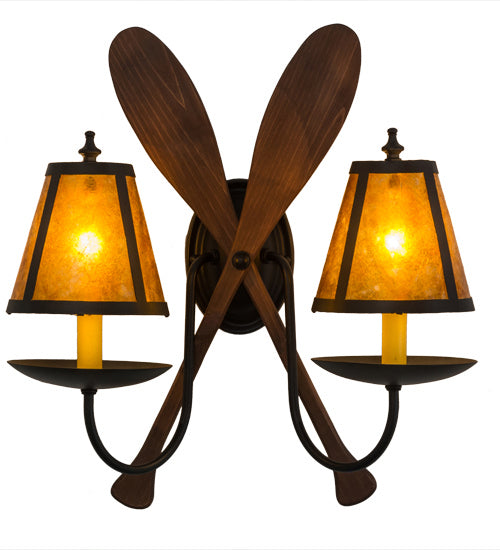 Meyda Tiffany 163504 Two Light Wall Sconce, Textured Black