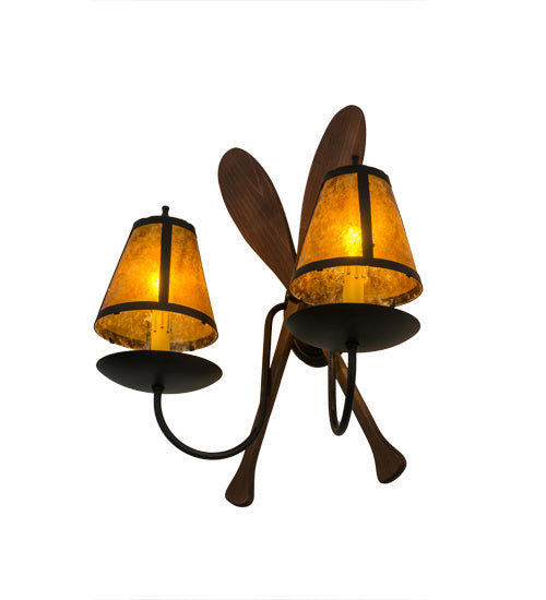 Meyda Tiffany 163504 Two Light Wall Sconce, Textured Black