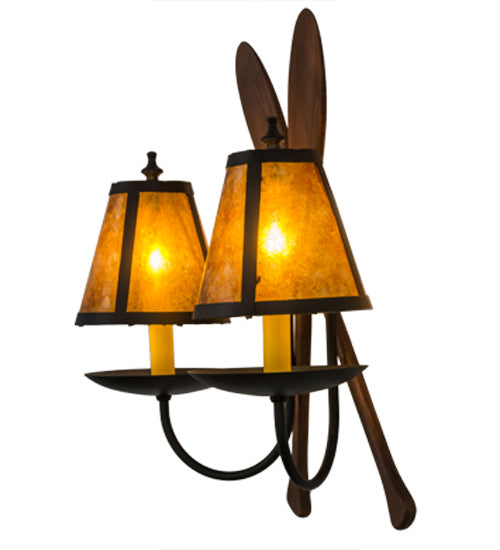 Meyda Tiffany 163504 Two Light Wall Sconce, Textured Black