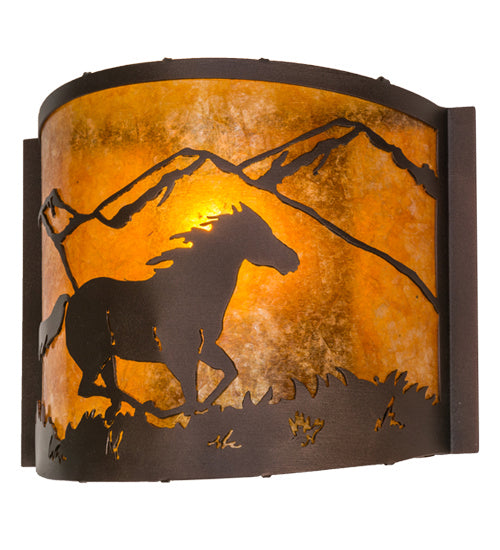 Meyda Tiffany 163884 One Light Wall Sconce, Mahogany Bronze