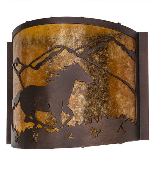 Meyda Tiffany 163884 One Light Wall Sconce, Mahogany Bronze