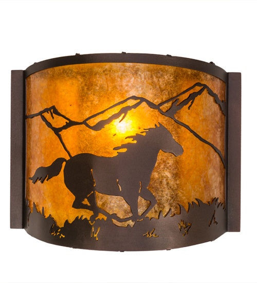 Meyda Tiffany 163884 One Light Wall Sconce, Mahogany Bronze