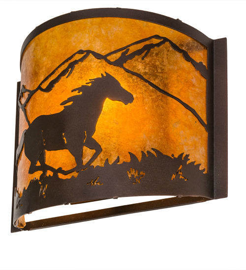 Meyda Tiffany 163884 One Light Wall Sconce, Mahogany Bronze