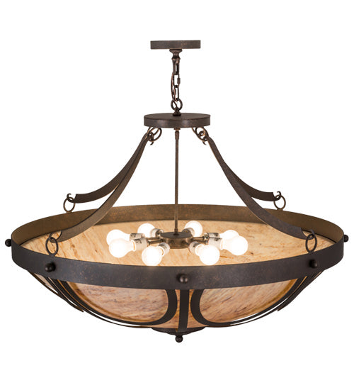 Meyda Tiffany 163949 Eight Light Pendant, Gilded Tobacco