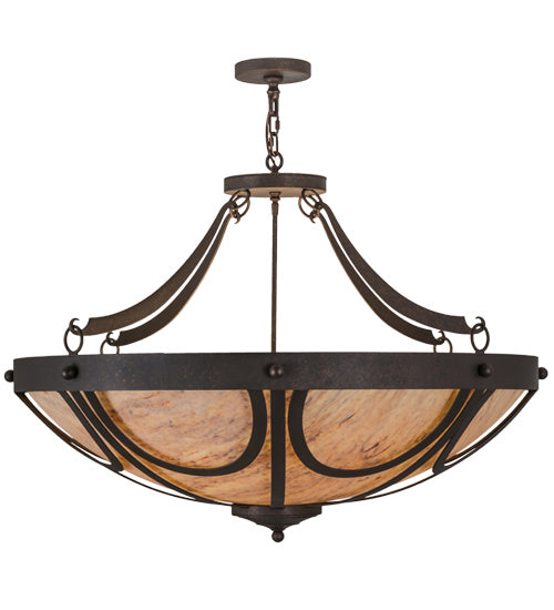 Meyda Tiffany 163949 Eight Light Pendant, Gilded Tobacco