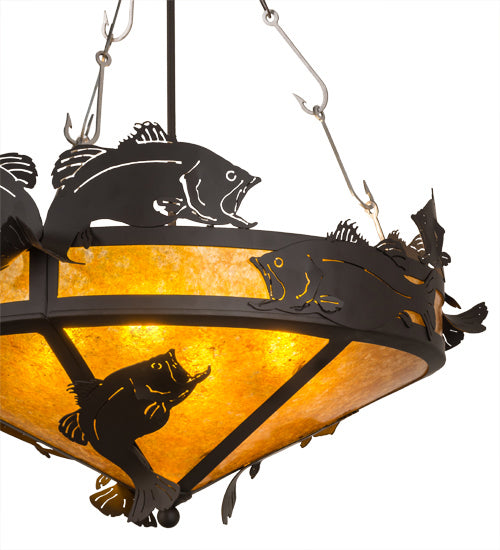 Meyda Tiffany 164396 Four Light Inverted Pendant, Oil Rubbed Bronze