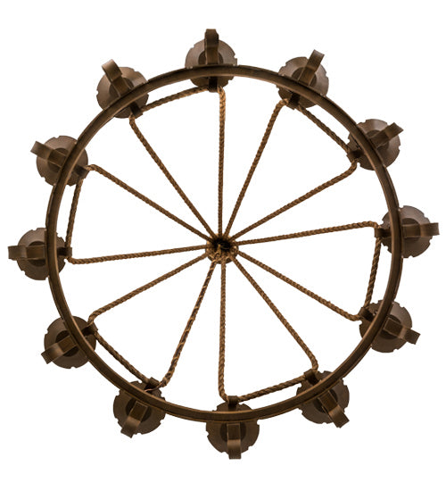 Meyda Tiffany 164661 12 Light Chandelier, Rustic Iron