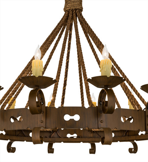 Meyda Tiffany 164661 12 Light Chandelier, Rustic Iron