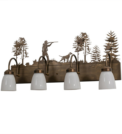 Meyda Tiffany 165087 Four Light Vanity, Antique Copper