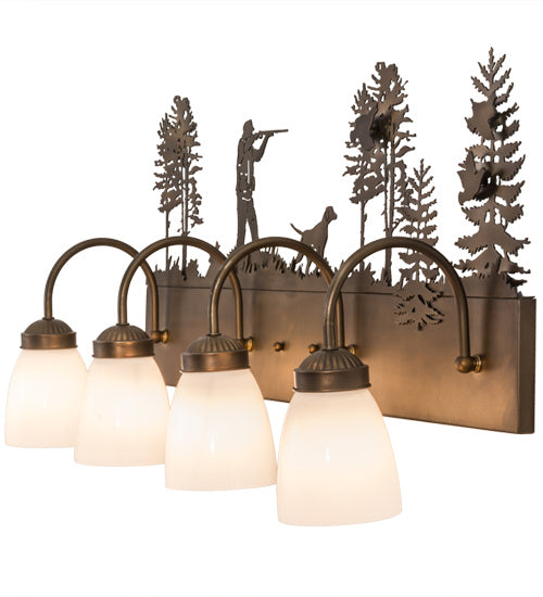Meyda Tiffany 165087 Four Light Vanity, Antique Copper