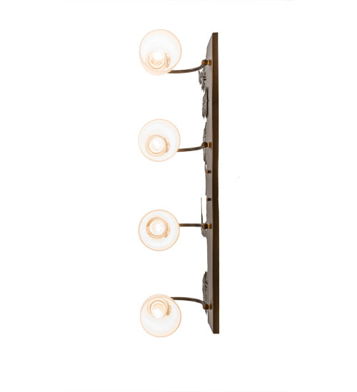 Meyda Tiffany 165087 Four Light Vanity, Antique Copper