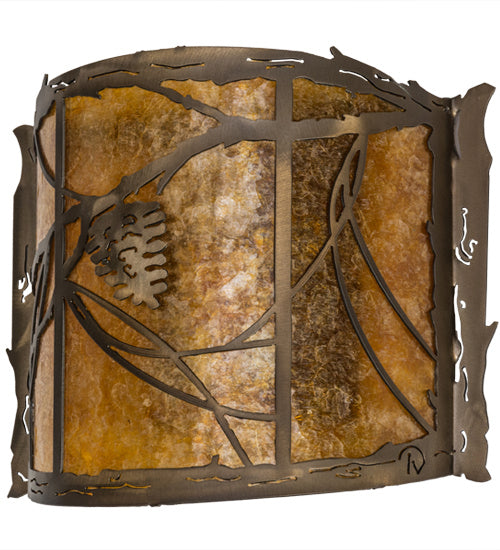 Meyda Tiffany 165158 Two Light Wall Sconce, Antique Copper