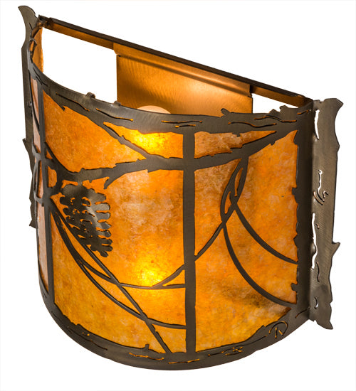 Meyda Tiffany 165158 Two Light Wall Sconce, Antique Copper