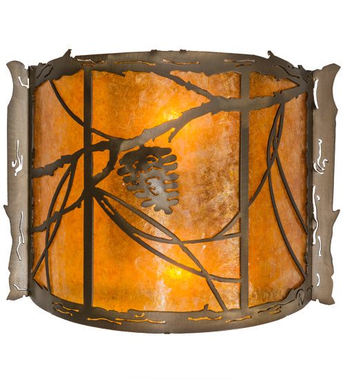 Meyda Tiffany 165158 Two Light Wall Sconce, Antique Copper