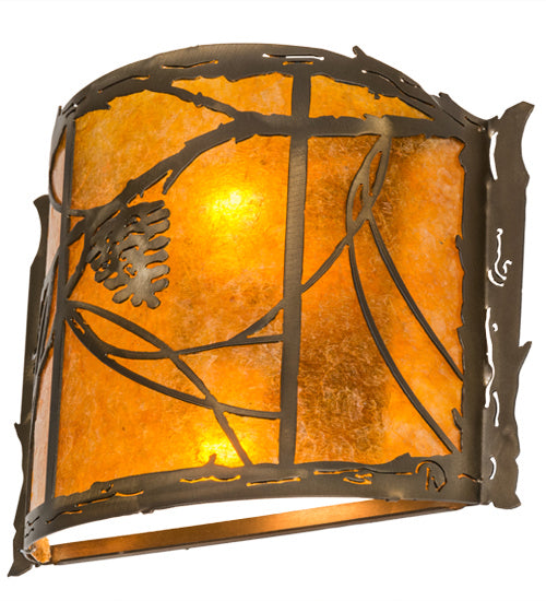 Meyda Tiffany 165158 Two Light Wall Sconce, Antique Copper