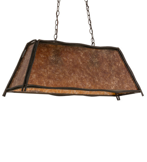 Meyda Tiffany 165541 Six Light Oblong Pendant, Antique Copper