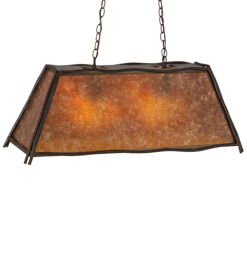 Meyda Tiffany 165541 Six Light Oblong Pendant, Antique Copper