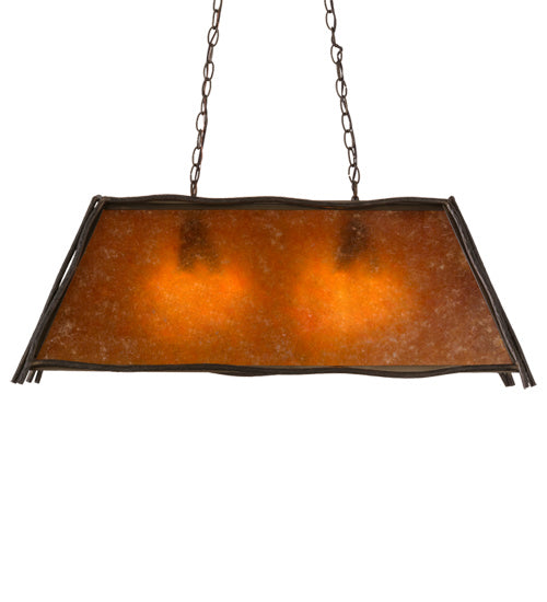 Meyda Tiffany 165541 Six Light Oblong Pendant, Antique Copper