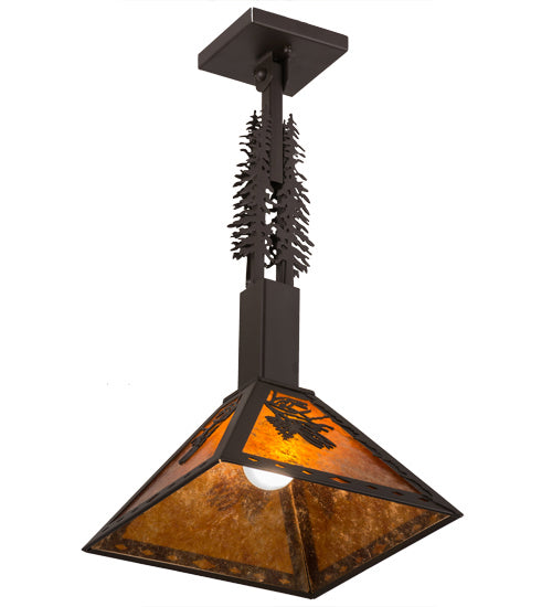 Meyda Tiffany 165542 One Light Pendant, Oil Rubbed Bronze