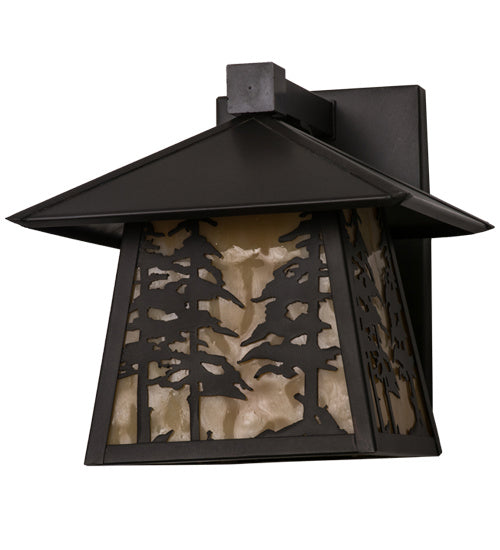 Meyda Tiffany 165573 One Light Wall Sconce, Craftsman Brown