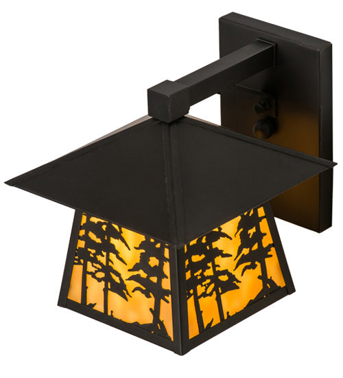 Meyda Tiffany 165573 One Light Wall Sconce, Craftsman Brown