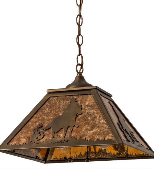 Meyda Tiffany 165808 Two Light Pendant, Antique Copper