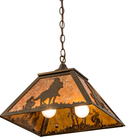 Meyda Tiffany 165808 Two Light Pendant, Antique Copper