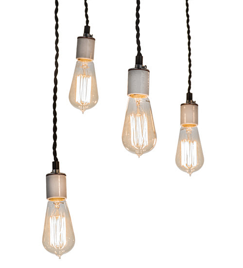 Meyda Tiffany 165838 Eight Light Pendant, Hand Painted Oak & Weather Wicker