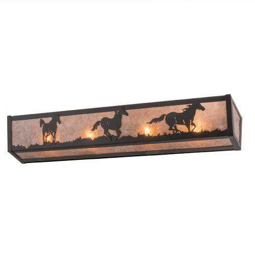 Meyda Tiffany 165969 Four Light Vanity, Flat Black